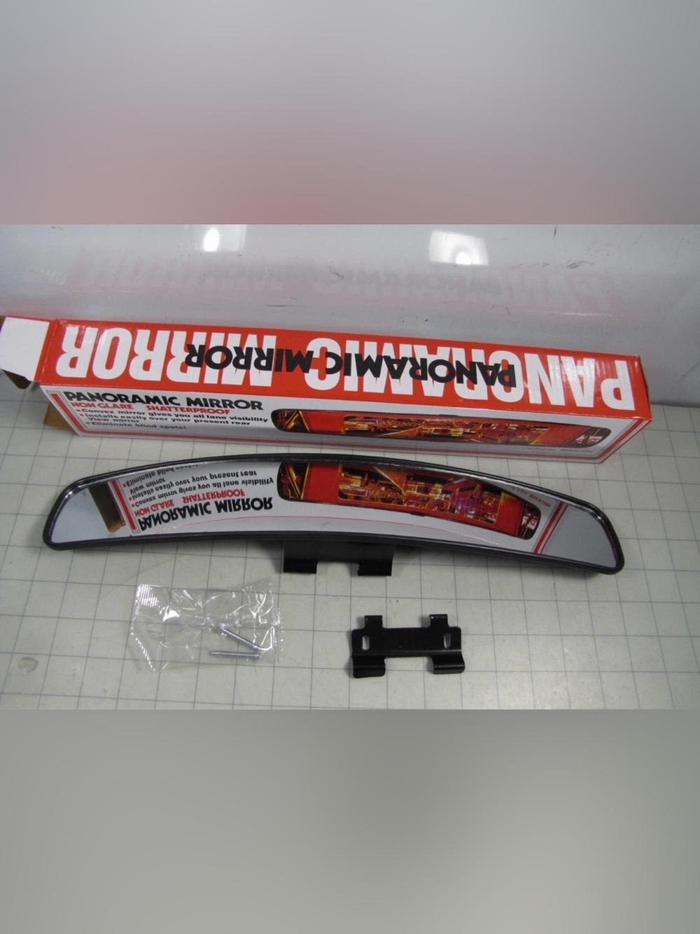 Panoramic Rearview Mirror Wide View Universal Non-Glare NEW
